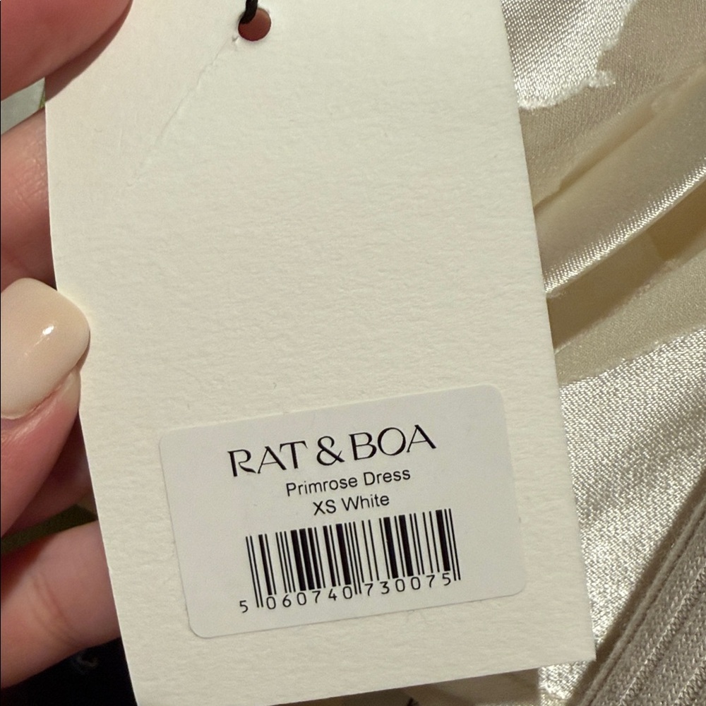 Rat & Boa Primrose Cream Satin Dress - Picture 4 of 7